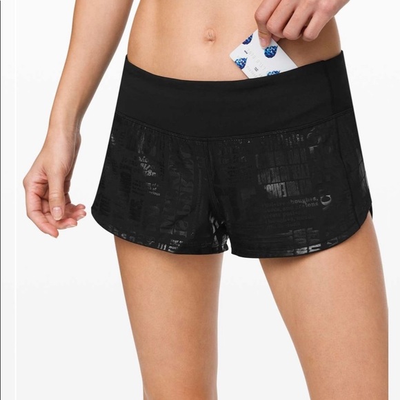 Lululemon Speed Shorts Manifesto BNWT - Picture 2 of 3